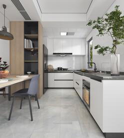 仿古砖瓷砖空间效果图