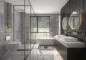 仿古砖瓷砖空间效果图