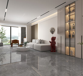 仿古砖瓷砖空间效果图