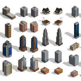 立体城市DIY任意拼接素材系列