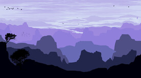 意境山水画紫气东来