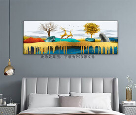 床头画沙发背景画