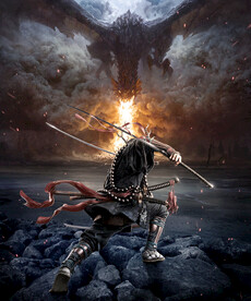 武士与龙合成海报