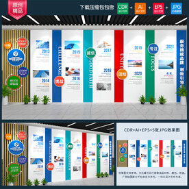 企业发展历程文化墙