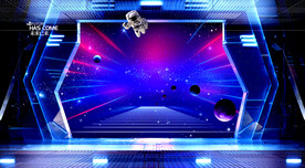 科幻星空背景墙