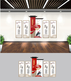 学校文化墙 道德讲堂文化墙