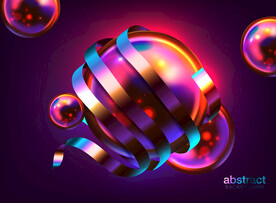 几何球体抽象背景