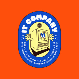 复古插画卡通标签素材系列