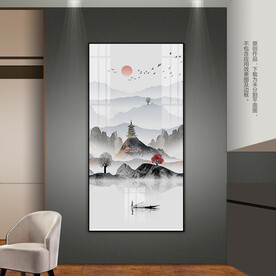 水墨山水画客厅玄关卧室装饰画