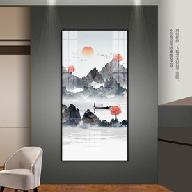 意境山水装饰画玄关挂画床头画