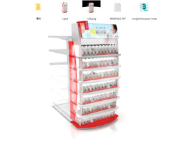 矿泉水货架超市生动化