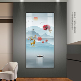 简约水墨山水客厅玄关装饰画挂画