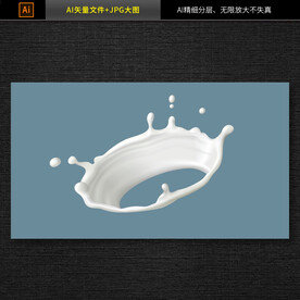喷溅的牛奶素材