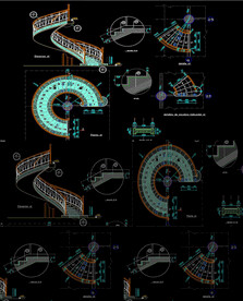 旋转楼梯CAD图纸