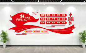 社会主义核心价值观党建文化墙