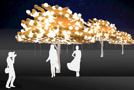 灯泡树签到合影