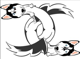 大牌原创呆萌哈士奇logo图案