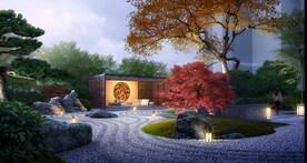 日式枯山水景观