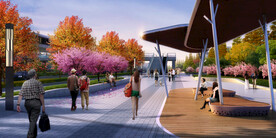 秋季廊架步行街