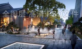 商业街夜景雕塑