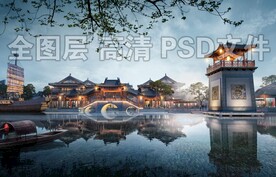 古建水景效果图