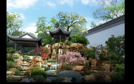 黄石假山效果图