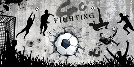 足球背景墙装饰画