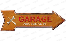 欧美复古箭头铁皮画