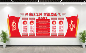 廉洁文化宣传文化墙