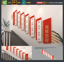 党建楼梯文化墙