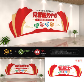 党群服务中心文化墙