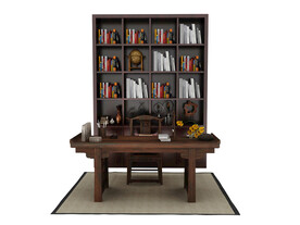 书房书柜3d模型