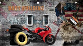 怀旧工装背景墙