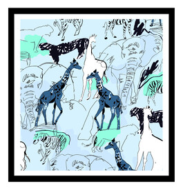 大牌  方巾  数码印花