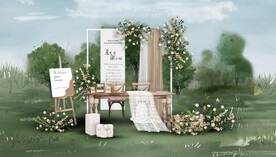 户外婚礼甜品区