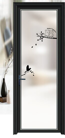 高清分层透明底平开门写真图