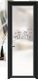 高清分层透明底平开门打印图