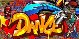 街头街舞英文涂鸦餐饮酒吧背景墙