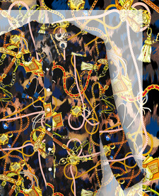 大牌链条 豹纹 印花