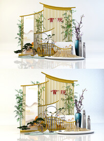 禅意造景 新中式 中式美陈 