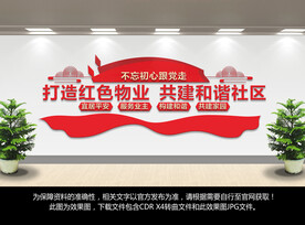 红色物业文化墙