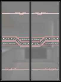 高清分层透明底推拉门打印图