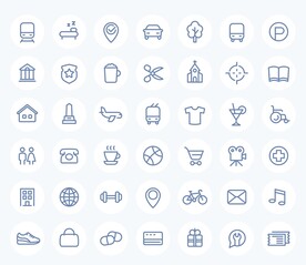 衣食住行相关图标