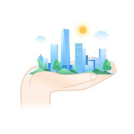 城市建设发展插画元素