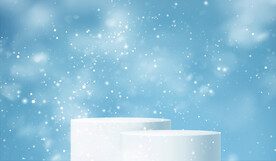 浪漫雪花背景舞台