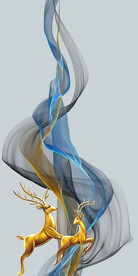 晶瓷画 抽象画 线条