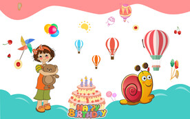 卡通儿童房背景