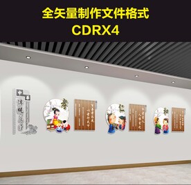 中华传统美德文化墙