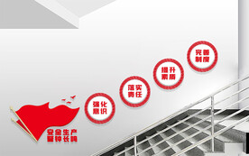 楼梯安全生产标语文化墙