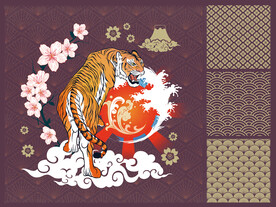 东北虎 中国风装饰画